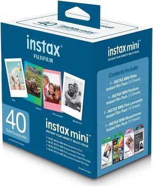 Fujifilm Instax Mini Instant Film Variety Value Pack, 40 Exposures #600021108