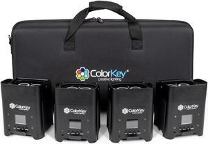 ColorKey AirPar HEX 4 RGBWA+UV Battery-Powered LED PAR 4-Light Kit w/Hard Case