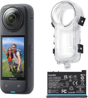 Insta360 X4 8K 360 Action Camera, with Extra Battery and Invisible Dive Case