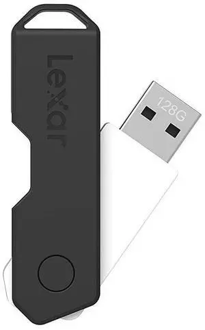 Lexar 128GB JumpDrive TwistTurn2 2.0 USB Flash Drive, Black #LJDTT2-128ABNABK