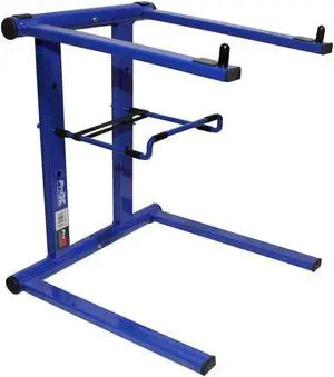 ProX T-LPS600 Foldable and Portable DJ Laptop Stand with Adjustable Shelf, Blue