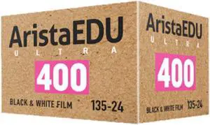 Arista EDU Ultra 400 B&W Negative Film, 35mm Roll Film, 24 Exposures #190244