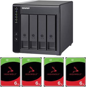 QNAP TR-004 4-Bay USB 3.2 Gen 1 RAID Expansion Enclosure, with 4x 6TB NAS HDD