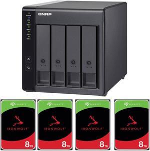 QNAP TR-004 4-Bay USB 3.2 Gen 1 RAID Expansion Enclosure, with 4x 8TB NAS HDD