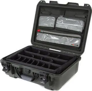 nanuk 930 waterproof hard case with lid organizer and padded divider  olive