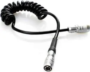 Movcam 1.14' to 2.46' Coiled Trigger Cable for Sony F5/F55 Camera and Wooden Handgrip