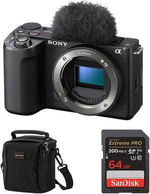 Sony Alpha ZV-E10 II Mirrorless Camera, Black with Included Value #ZVE10M2B A