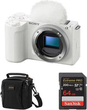 Sony Alpha ZV-E10 II Mirrorless Camera, White with Included Value #ZVE10M2W G