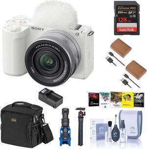 Sony Alpha ZV-E10II w/E PZ 16-50mm f/3.5-5.6 OSS II Lens,White w/Accessories Kit
