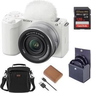 Sony Alpha ZV-E10 II w/E PZ 16-50mm f/3.5-5.6 OSS II Lens,White w/Essentials Kit