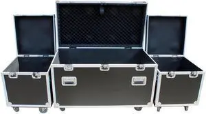 ProX XS-UTL3PKG ATA-300 Style Gig Ready Utility Flight Road Case, Set of 3, Silver on Black