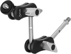 3Pod Adjustable Articulating Magic Arm with Double 1/4"x20 Threads, Black/Silver