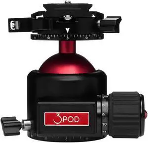 3Pod Everest Series H4 Ballhead featuring Arca Style QR & Lever Lock Clamp