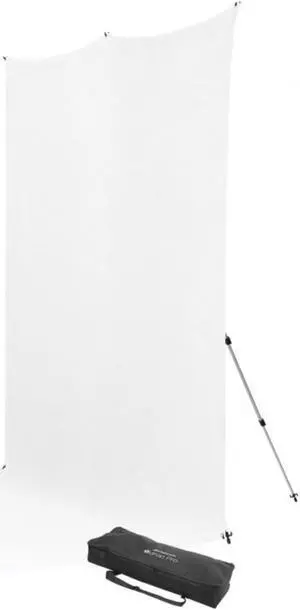 Westcott 8x13' X-Drop Pro Wrinkle-Resistant Backdrop Kit with Stand, High-Key White Sweep