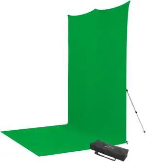 Westcott 8x13' X-Drop Pro Wrinkle-Resistant Backdrop Kit with Stand, Chroma-Key Green Screen Sweep