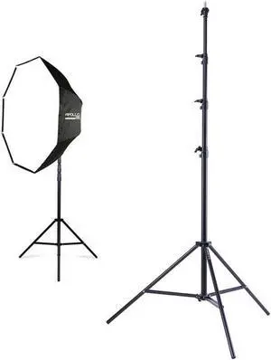 Westcott 2340 43" Apollo Orb Speedlite Kit - Fiberglass Frame - Bundle with Flashpoint Pro Air Cushioned Heavy Duty Light Stand - 13'