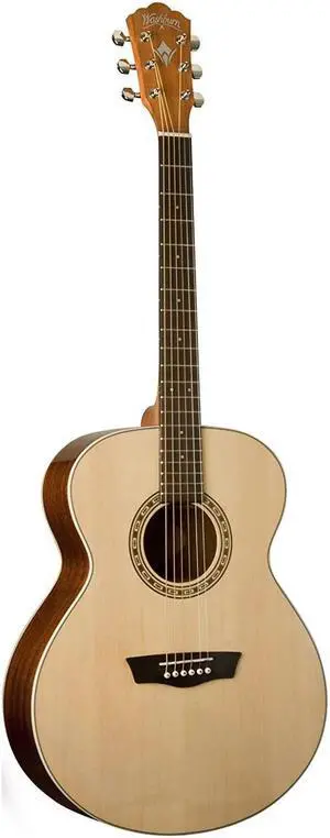 Washburn Harvest Series G7S Grand Auditorium Acoustic Guitar, Natural