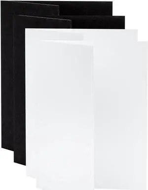 V-FLAT WORLD Tabletop V-Flat Small (18"x12"), 4-Pack, 2-White & 2-Black