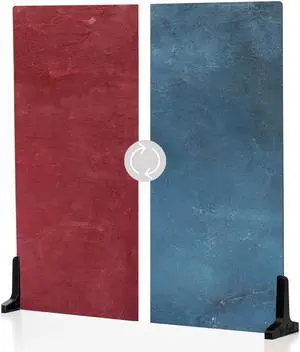V-FLAT WORLD 24x24" Duo-Board Double-Sided Background, Cobalt Blueberry/Cranberry Crimson
