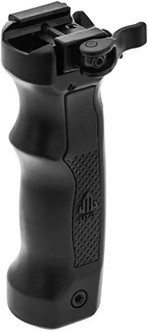 UTG D-Grip with Ambidextrous Quick Release Deployable Bipod, Matte Black