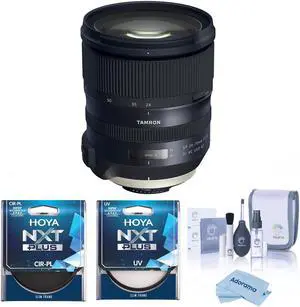 Tamron SP 24-70mm f/2.8 Di VC USD G2 Lens for Nikon F, Bundle with Hoya 82mm UV and CPL Filters