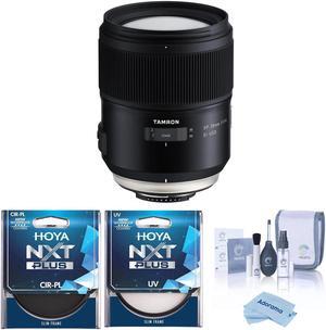 Tamron SP 35mm f/1.4 Di USD Lens for Canon EF, with Hoya 77mm UV and CPL Filters