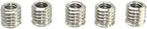 SunwayFoto Stainless Steel 1/4" to 3/8" Tripod Adapter Bushing, Set of 5