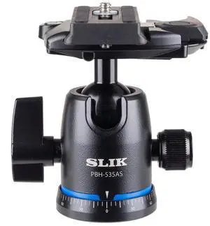 Slik PBH-535AS Ball Head with Arca Swiss QR Plate, Load Capacity 11.0 Lb, Black