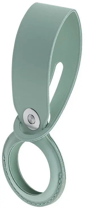 Slinger Slinger Protective PU Leather Loop Holder Tracker Cover Compatible with Apple New AirTag (Green)
