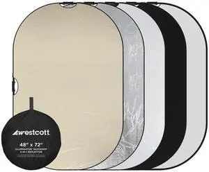 Westcott Illuminator 48x72" QuickGrip 5-In-1 Reflector