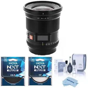 Viltrox AF 16mm f/1.8 STM Lens for Sony E, Bundle with Hoya 77mm UV and CPL Filters