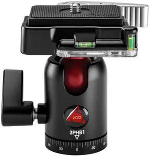 3Pod B1 B Series Single Lever Travel Ball Head (8.8lb Load Capacity) #3P-H-B1