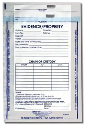 Sirchie 12x15-1/2" Integrity Evidence Bag, 100 Pack #IEB1200