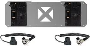 Shape Two Gold Mount Battery Plate and Two Cable for Atomos Sumo Monitor #2GMSB