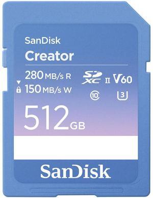 SanDisk Creator Series 512GB UHS-II SDXC Memory Card #SDSDXEP-512G-GNCIS