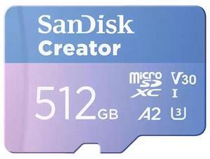SanDisk Creator Series 512GB UHS-I microSDXC Memory Card with SD Adapter