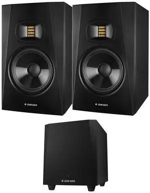 Adam Audio T-Series T7V 7" 70W Nearfield Monitor, Pair,w/T10S 10" 130W Subwoofer