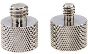 CAMVATE 1/4"-20 and 3/8"-16 Male to 5/8"-27 Female Screw Adapter Set #C1362