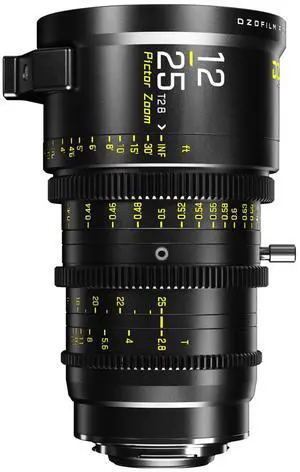 DZOFILM Pictor Zoom 12-25mm T2.8 Parfocal Cine Lens for PL Mount and Canon EF, Black