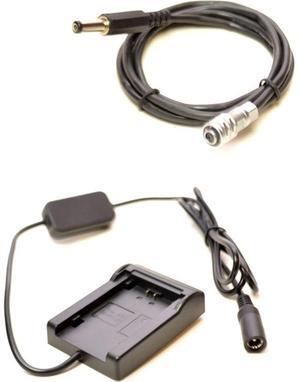 Bescor LP-E6 Battery Plate Kit with 2-Pin BMPCC 6K/4K Power Cable #LPE612VBM