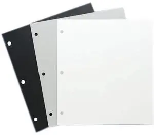 Archival Methods 10x11" Archival 3-Hole Mounting Pages, White #152-1011-W