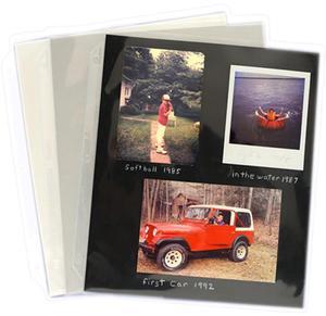 Archival Methods 9.37x11" Pocket Pages with Inserts, 25 Pack, Black #56-9511-B