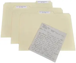 Archival Methods File Folders, Letter Size 9-5/8x11-3/4", Half 1" Top Tab, 50-Pack