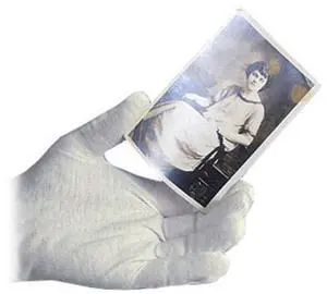 Archival Methods White Lintless Nylon Gloves Medium, 12-Pair
