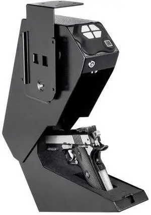 Barska Quick Access Handgun Desk Biometric Keypad Safe #AX13092 Barska Quick Access Handgun Desk Biometric Keypad Safe #AX13092