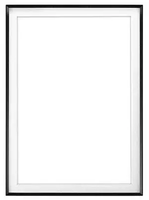 Framatic Fineline 8x10" Aluminum Frame, Matted for 8x10" Photograph, Black
