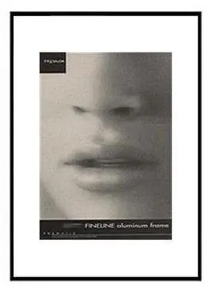Framatic Fineline 11x11" Aluminum Frame, Matted for 8x8" Photograph, Black