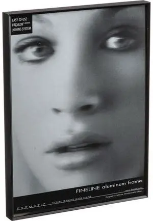 Framatic Fineline 8.5x11" Aluminum Frame for a 8.5x11" Photograph, Black #300595