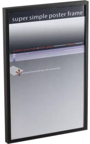 Framatic Superlight Aluminum Poster Frame for 18x24" Photo, Black #300085
