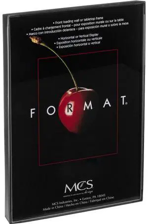 MCS Plastic Format Frame for 8.5x11" Photograph, Black, 6-Pack #104491-6